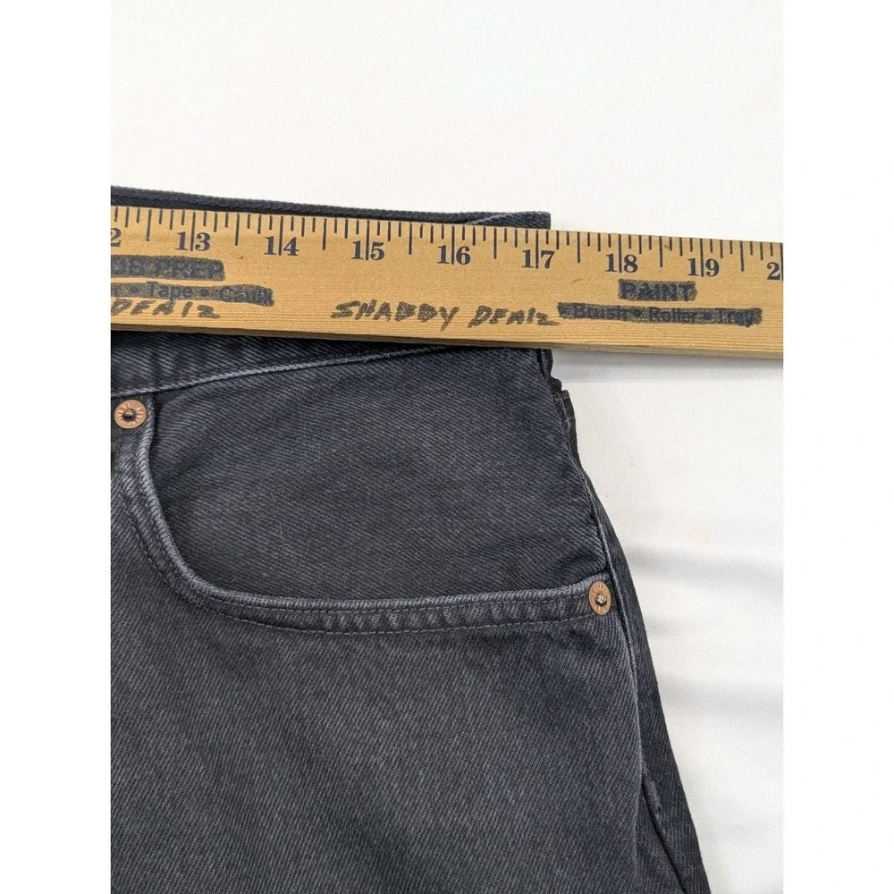 Agolde High Rise Stovepipe Jeans Womens 33 Black‎ Straight Leg 34x31 Designer